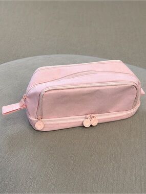 Pink Multi Compartment Organizer Bag / Pencil Pouch